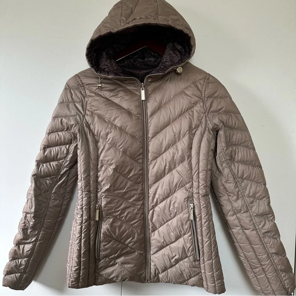 Michael Kors Logo Reversible Puffer Jacket